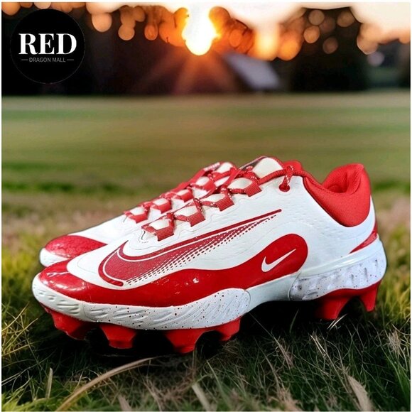Nike Alpha Huarache Elite 4 Low MCS Baseball Cleats Red FD6255-105 - Men\'s 10.5 main image 4